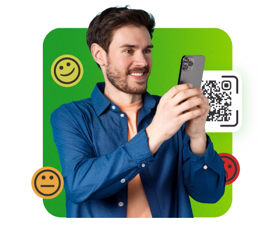 Scan survey with QR code